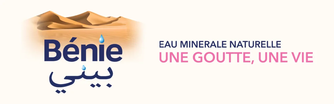 Bénie — Eau minérale naturelle · Une goutte, une vie